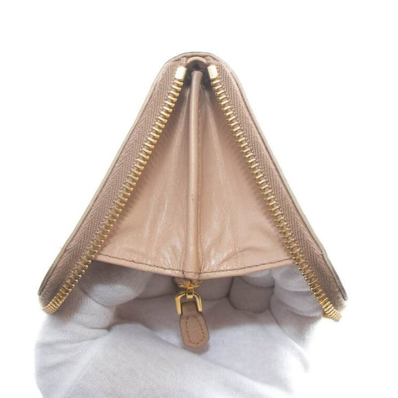 Authentic Prada Vitello Shine Tan Leather zip around wallet - Picture 8 of 9